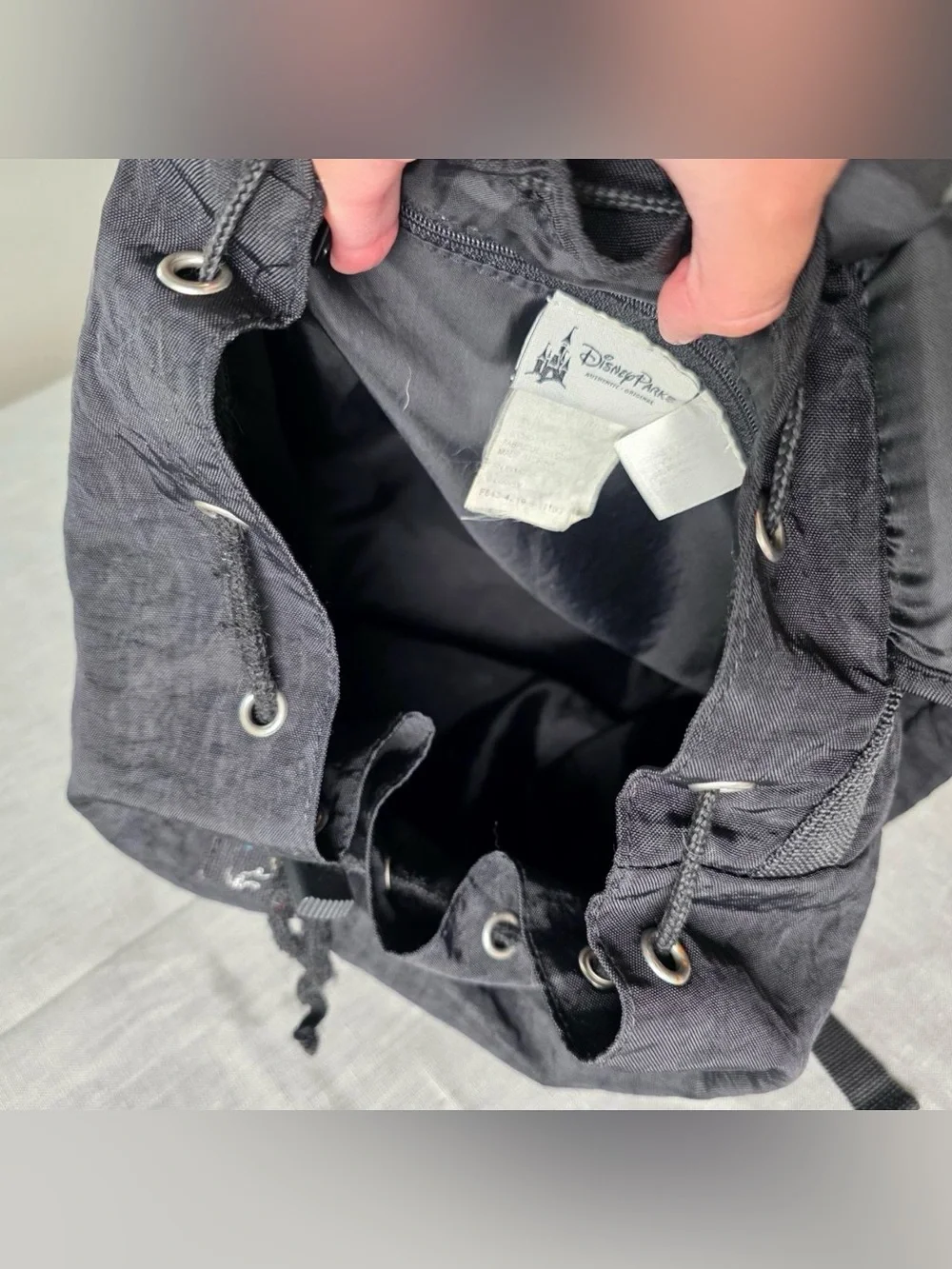 Disney Parks Authentic Original Walt Disney World Black Nylon Backpack